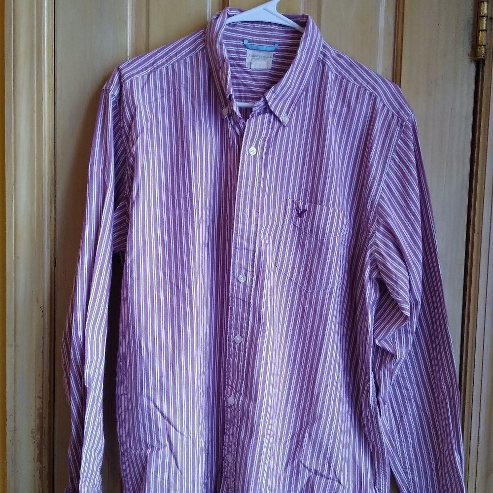 𝅺American Eagle Long Sleeve Shirt Size /L/ 💯 Cotto - Picture 3 of 6